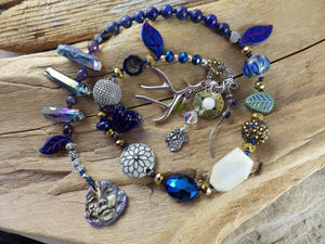 RESERVED FOR DENISE Elen Of The Ways, Sapphire & Sterling Silver Prayer Beads
