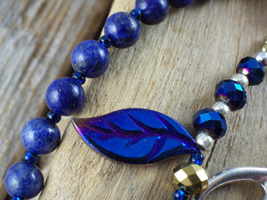 RESERVED FOR DENISE Elen Of The Ways, Sapphire & Sterling Silver Prayer Beads