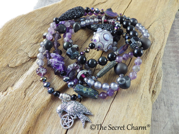 Echoes Of Morrigan Celtic Paidirean Sterling Rosary Necklace OOAK