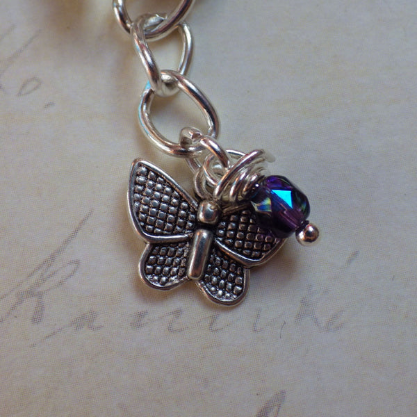 Animal Spirits Wiccan Charm Bracelet, Pagan Loaded Bracelet, Fox Wolf Hare Butterfly, Silver Plated Spiritual Nature Jewellery Gift