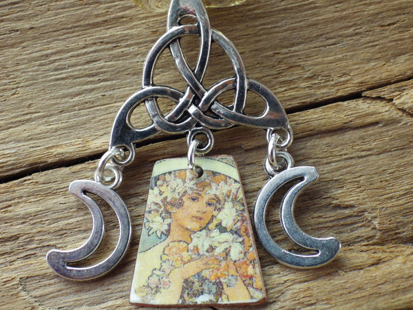 Norse Goddess Freya Pagan Prayer Beads, Wiccan Rosary Mala Beads, Worry Beads, Witches Ladder Meditation Beads, Pagan Spiritual Gift