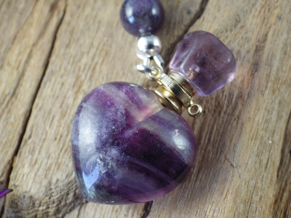 Pagan Prayer Beads, Handmade Wiccan Gemstone Rosary Talisman OOAK, Purple Amethyst Pocket Prayer Mala, Goddess Lilith Meditation Beads