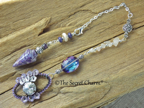 Handmade Scrying Pendulum, Witches Dowsing Tool Jasper Gemstone Divination Pendant, One Of A Kind Pagan Wiccan Gift Witchcore Witchy UK Shop