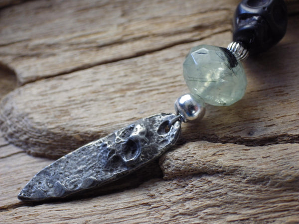 Goddess Morrigan Pagan Prayer Beads, Raven Crow Witch's Ladder 'The Guardian', Wiccan Rosary, Protection Mala Beads, Meditation Beads, UK