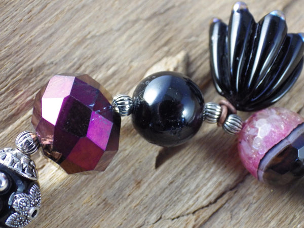 Crow Goddess Morrigan Pocket Prayer Beads