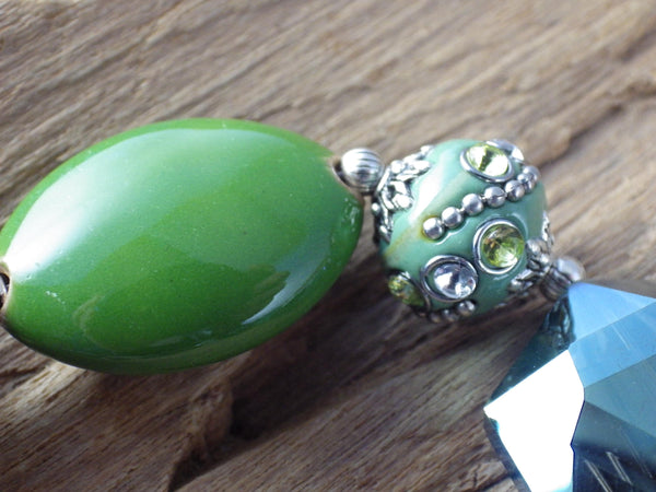 Owl Goddess Athena Pagan Prayer Beads, Wiccan Rosary, Witches Ladder, Pocket Mala, Meditation Beads, Altar Display, OOAK Spiritual Gift