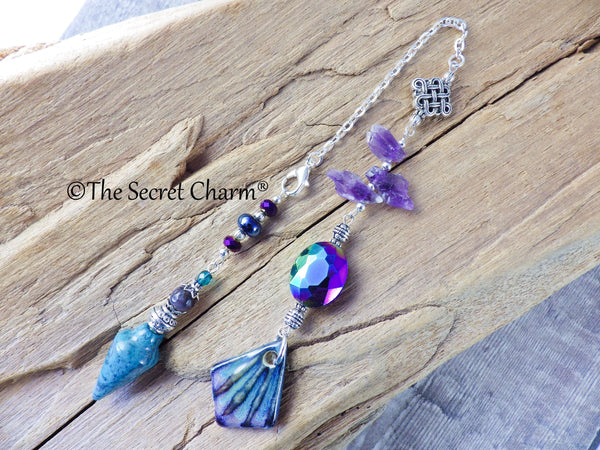 Divination Pendulum For Witch, Crazy Lace Agate Gemstone Scrying Pendant, Handmade Wiccan Dowsing Tools, Pagan Witchy Gift, UK Shop Seller