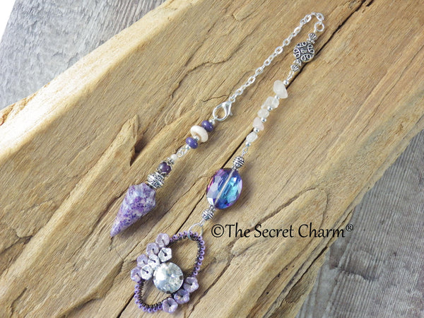 Handmade Scrying Pendulum, Witches Dowsing Tool Jasper Gemstone Divination Pendant, One Of A Kind Pagan Wiccan Gift Witchcore Witchy UK Shop