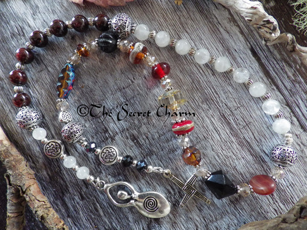 Celtic Fire Goddess Brighid Pagan Prayer Beads