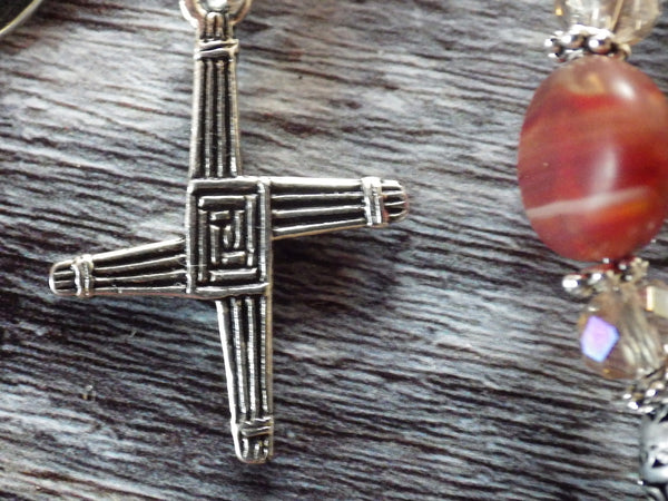 Celtic Fire Goddess Brighid Pagan Prayer Beads