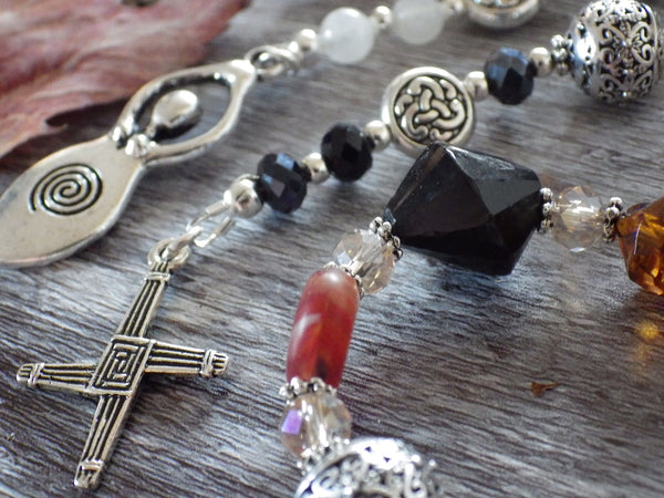 Celtic Fire Goddess Brighid Pagan Prayer Beads