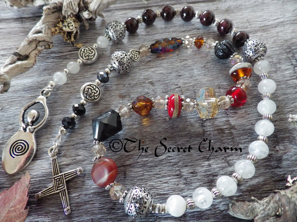 Celtic Fire Goddess Brighid Pagan Prayer Beads