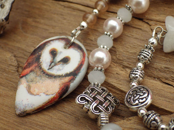 Owl Goddess Minerva / Athena Prayer Beads