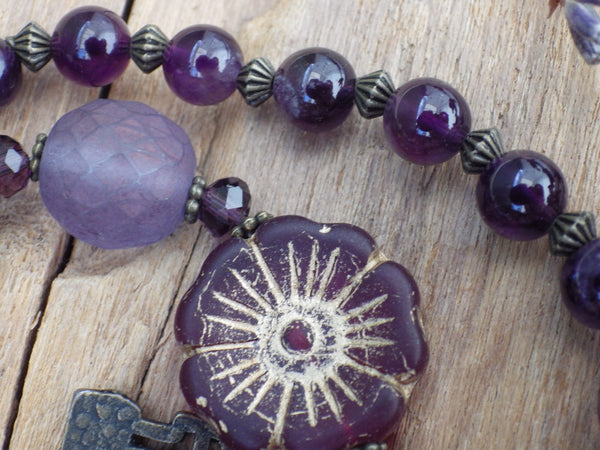 Goddess Hekate Meditation Beads OOAK