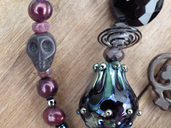 Goddess Hekate Ruby Wiccan Rosary OOAK