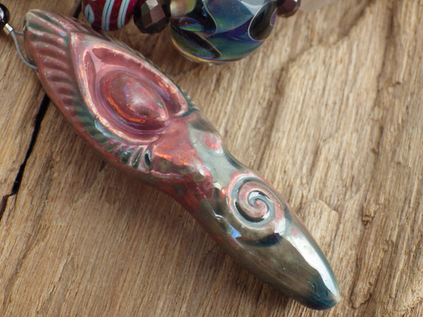 Goddess Hekate Ruby Wiccan Rosary OOAK