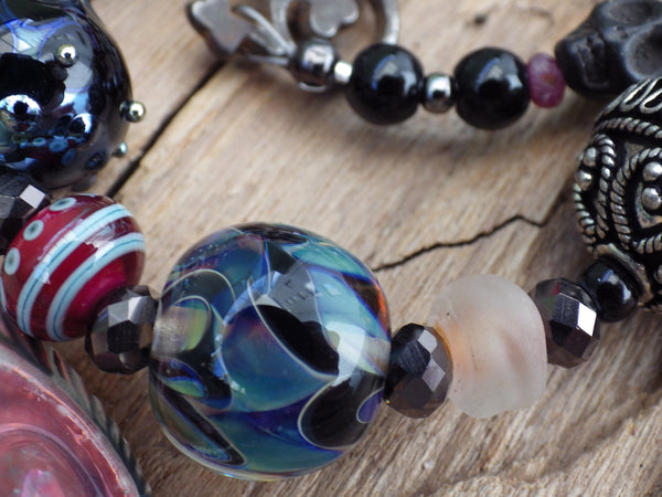 Goddess Hekate Ruby Wiccan Rosary OOAK