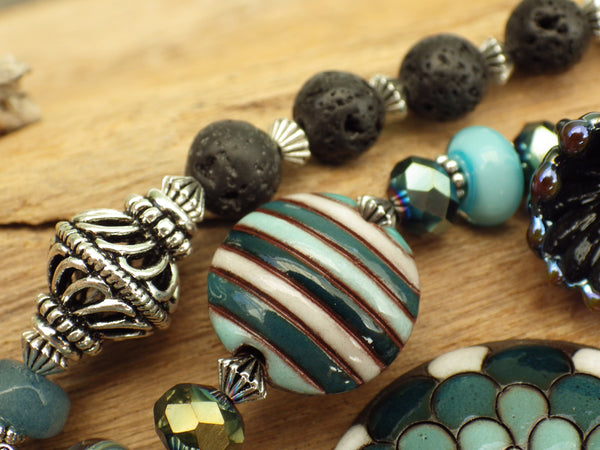 Morgan Le Fay Sea Siren Prayer Beads OOAK