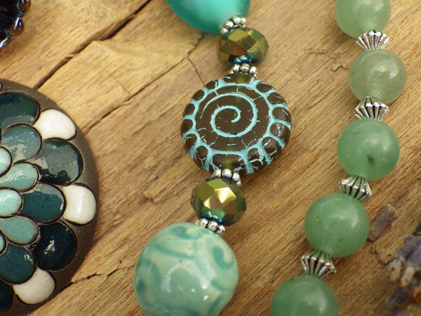 Morgan Le Fay Sea Siren Prayer Beads OOAK