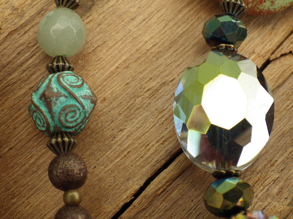 Goddess Arianrhod Pagan Prayer Beads OOAK