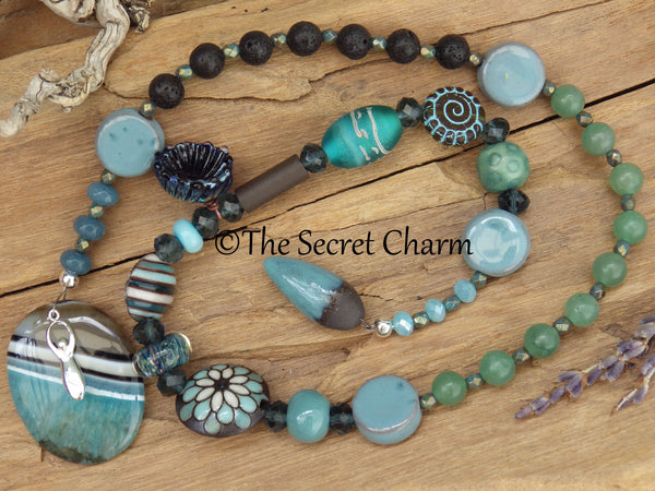 Goddess Morgan Le Fay Sterling Silver Prayer Beads OOAK