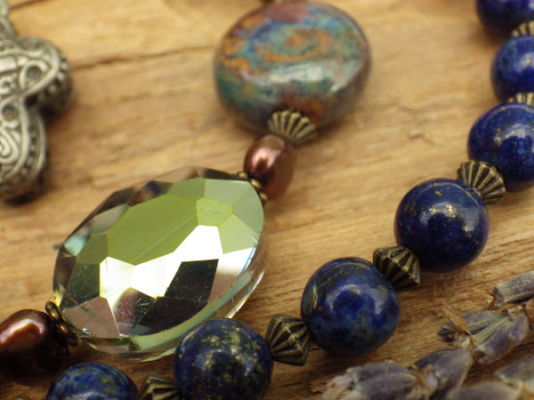 Celtic Cross & Prayer Box Cerridwen Prayer Beads OOAK