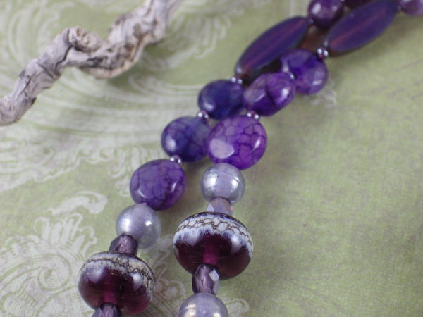 Echoes Of Morrigan Celtic Paidirean Sterling Rosary Necklace OOAK