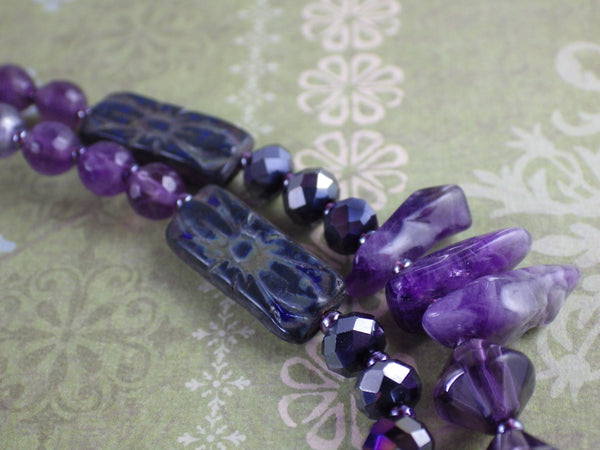 Echoes Of Morrigan Celtic Paidirean Sterling Rosary Necklace OOAK