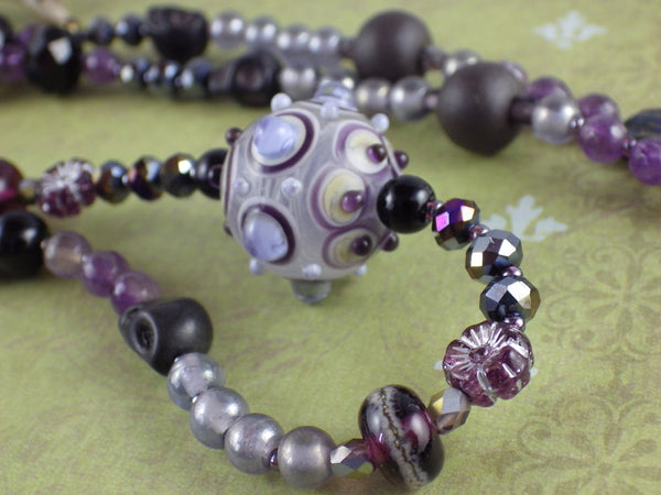 Echoes Of Morrigan Celtic Paidirean Sterling Rosary Necklace OOAK