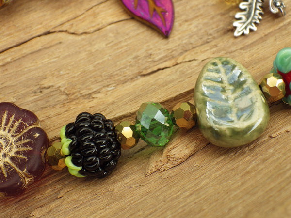 Autumn Blessings Ruby & Sterling Silver Prayer Beads OOAK