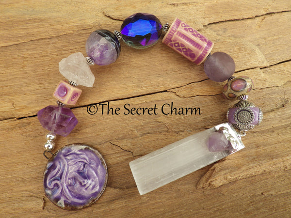 Goddess Hekate Pocket Pagan Prayer Beads OOAK