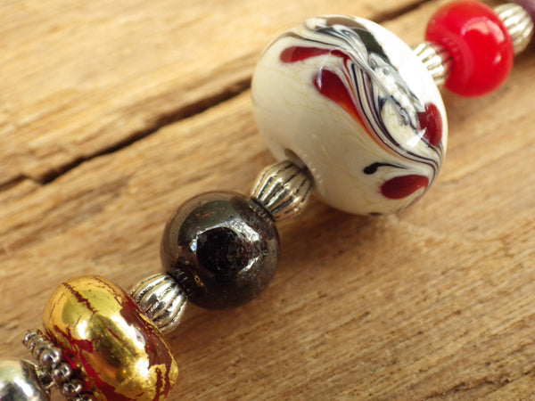 Brighid Ruby Pocket Affirmation Beads OOAK