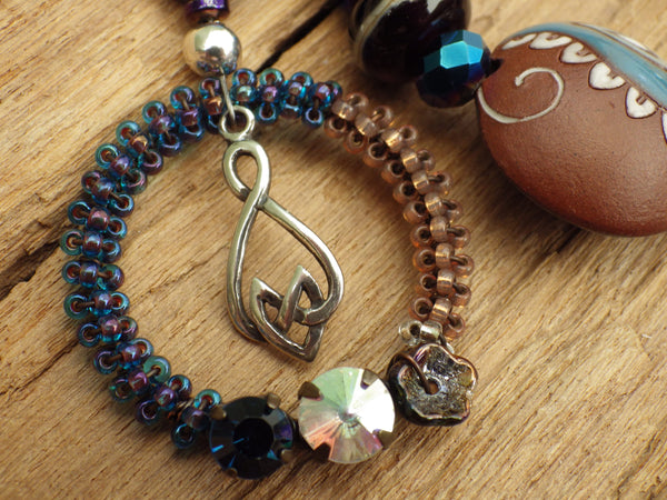 Danu Earth Mother Sterling Silver Pagan Prayer Beads OOAK