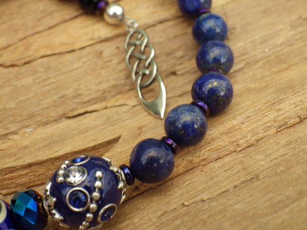 Danu Earth Mother Sterling Silver Pagan Prayer Beads OOAK