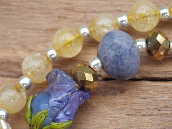 Eqyptian Goddess Isis Sterling Pagan Prayer Beads OOAK