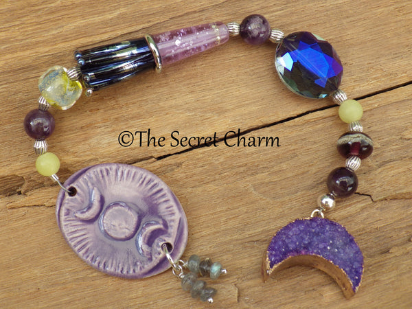 Triple Moon Goddess Hecate Pocket Prayer Beads