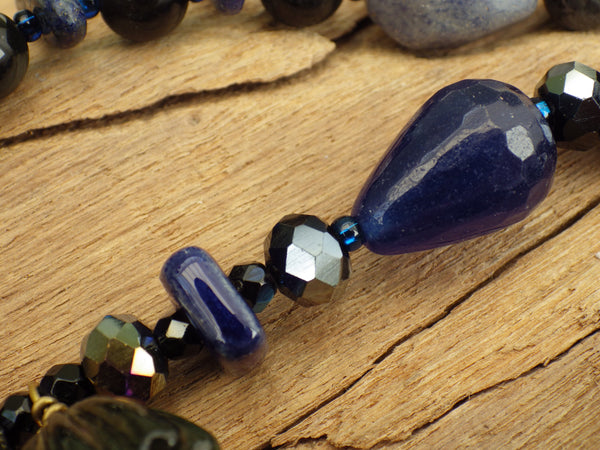 Dark Goddess Lilith Sterling Silver Prayer Beads OOAK