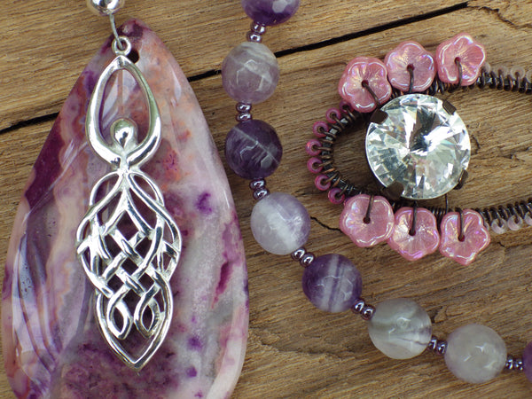 Morgan Le Fay Sterling Silver Pagan Rosary OOAK