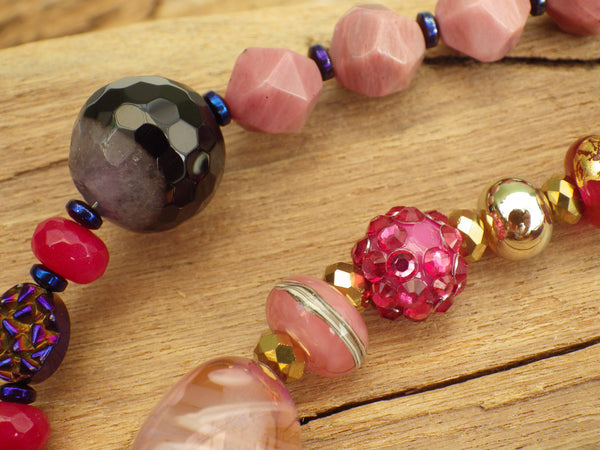 Goddess Lilith Sterling Silver & Ruby Prayer Beads OOAK