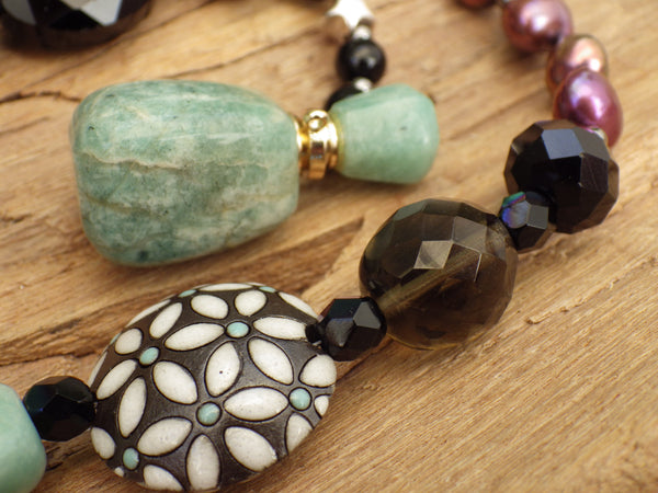 Celtic Goddess Aine Sterling Silver Prayer Beads OOAK