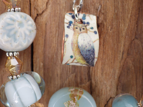 Owl Goddess Athena / Minerva Pagan Prayer Beads