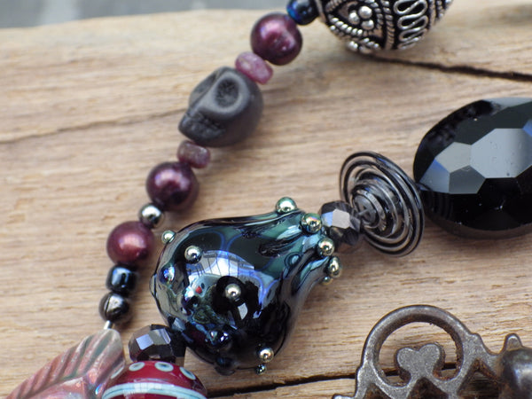 Goddess Hekate Ruby Wiccan Rosary OOAK