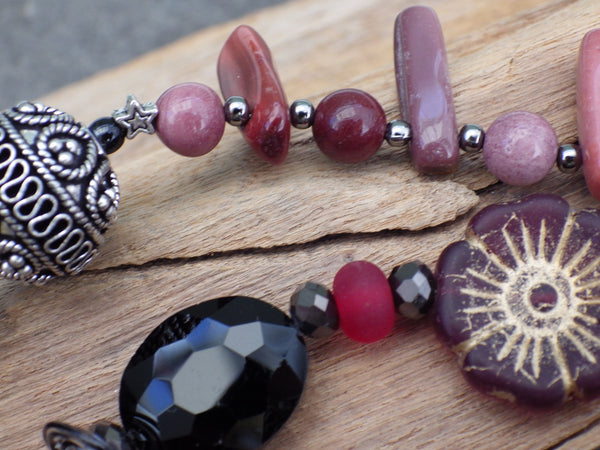 Goddess Hekate Ruby Wiccan Rosary OOAK