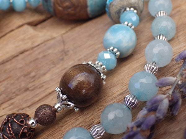 Triple Moon Goddess Pagan Prayer Beads