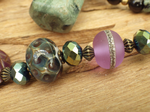 Goddess Arianrhod Pagan Prayer Beads OOAK