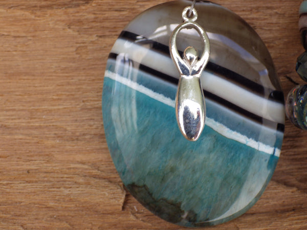 Goddess Morgan Le Fay Sterling Silver Prayer Beads OOAK