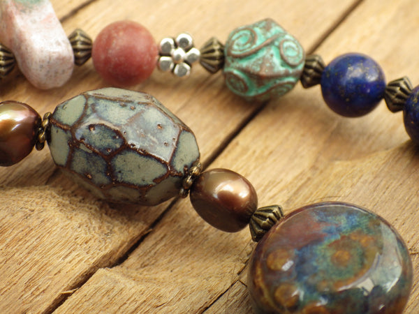 Celtic Cross & Prayer Box Cerridwen Prayer Beads OOAK