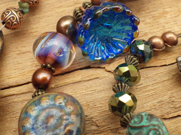 Celtic Cross & Prayer Box Cerridwen Prayer Beads OOAK