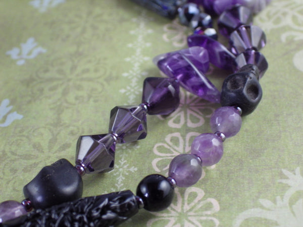 Echoes Of Morrigan Celtic Paidirean Sterling Rosary Necklace OOAK