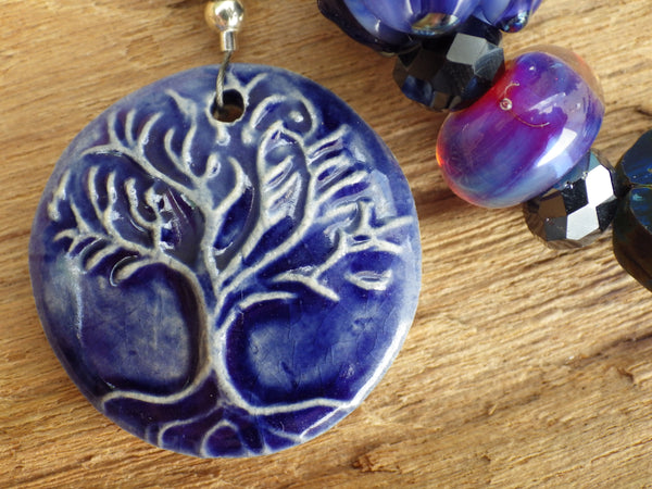 Sterling Silver & Sapphire Pagan Prayer Beads 'As Above, So Below' OOAK